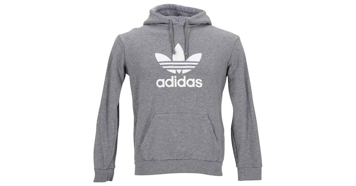 Autre Marque Sudadera con capucha Adidas Logo de algodón gris 