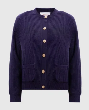 Babe Pay Pls Purple cashmere cardigan