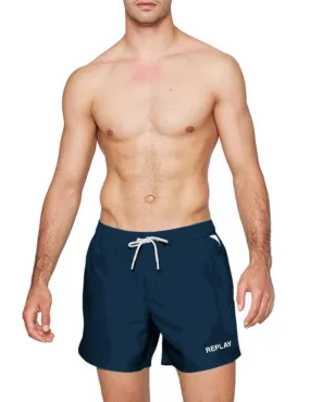 Bañador Replay azul marino regular de hombre