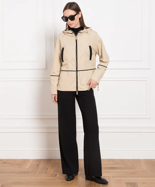 Be Florence Beige windbreaker with laces