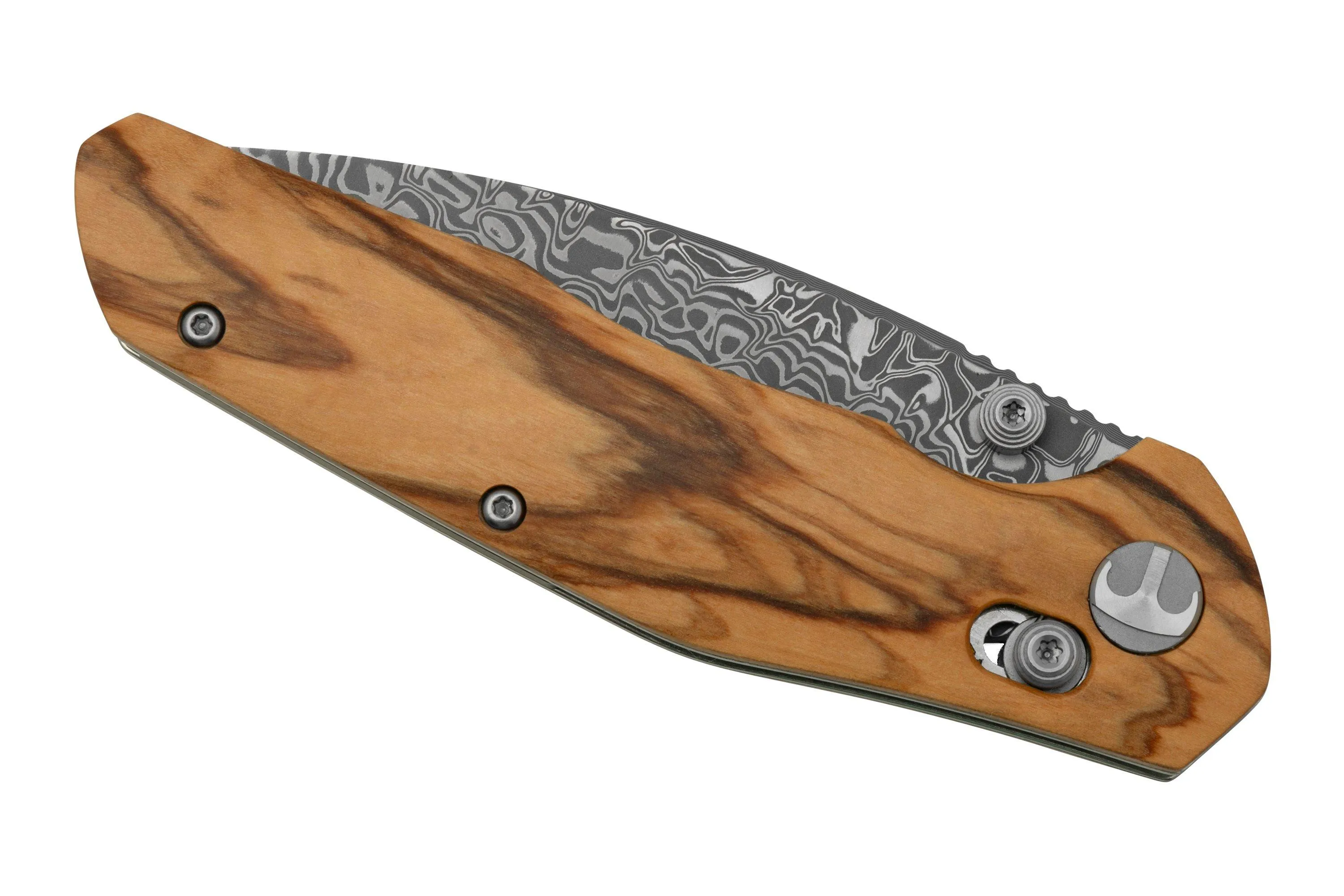 Bestechman Ronan BMK02M Olive Wood, Damascus, navaja