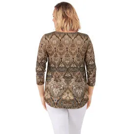 BLOUSE COGNAC MULTI - RUBY RD