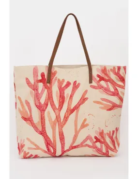 Bolso grande algas rojas