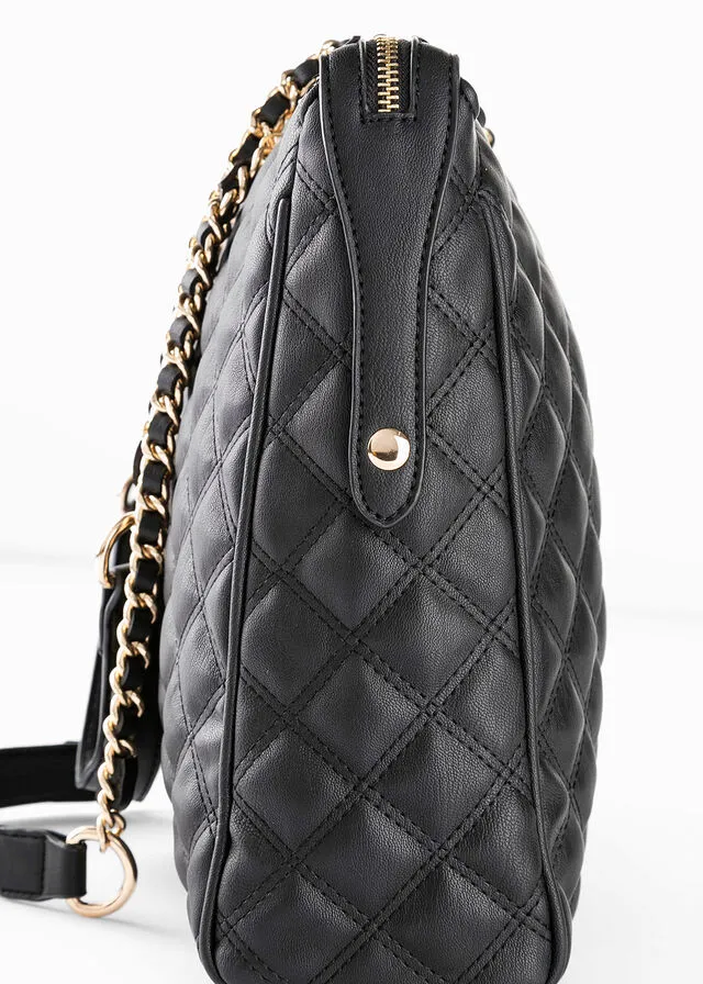 Bolso shopper Negro-dorado