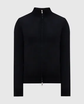 Brunello Cucinelli Black wool and cashmere cardigan