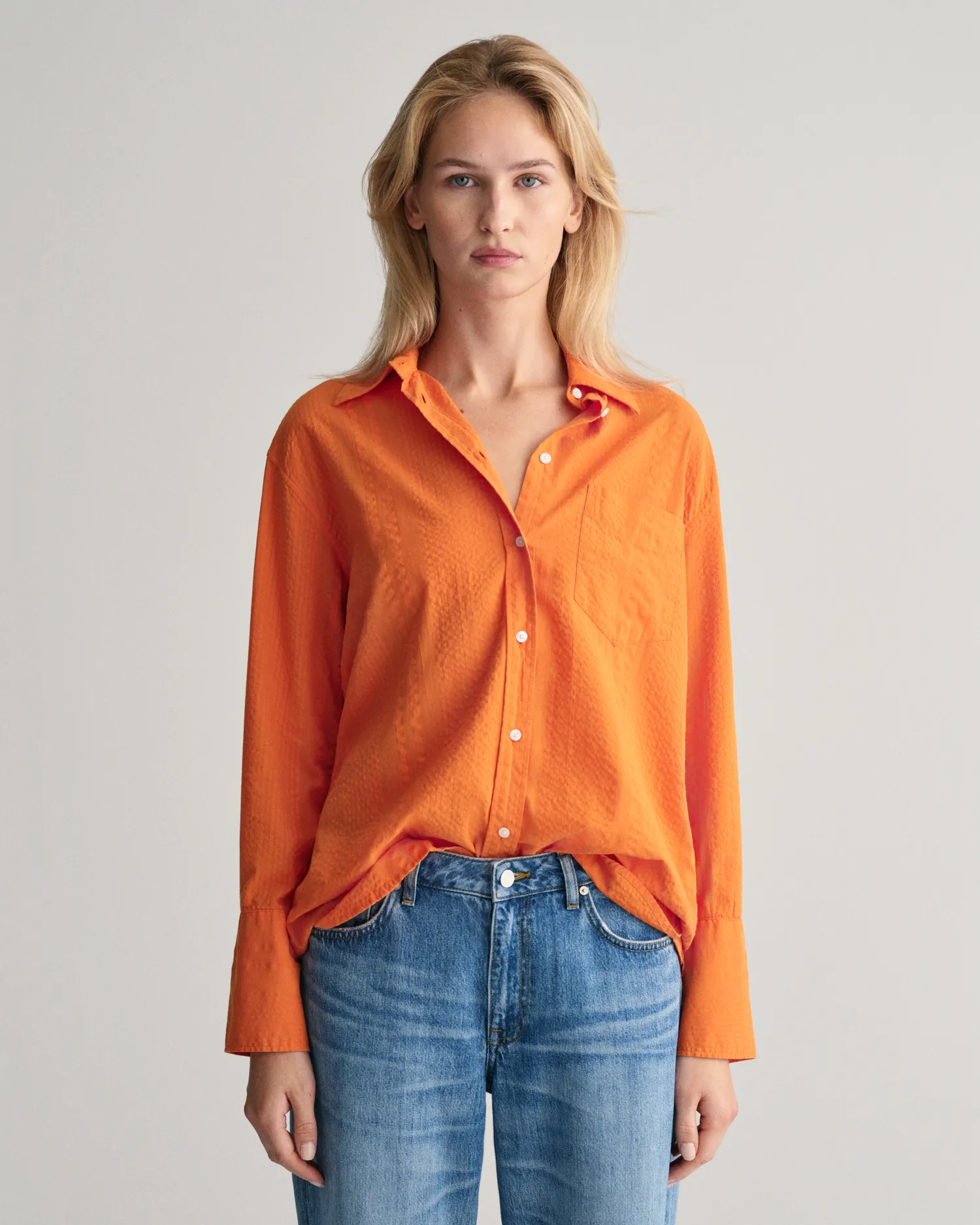 Camisa Relaxed Fit a rayas Seersucker