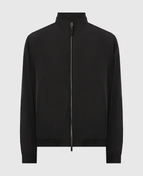 Canali Black windbreaker with branded patch