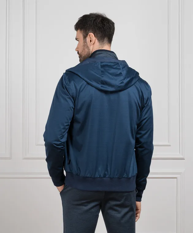 CAPOBIANCO Blue two-sided windbreaker