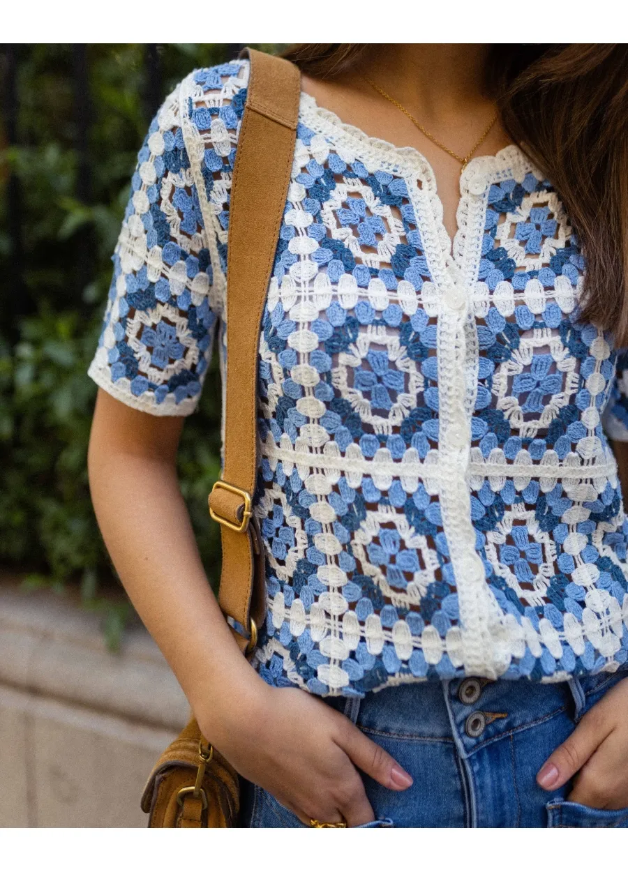 Chaqueta Crochet Mar