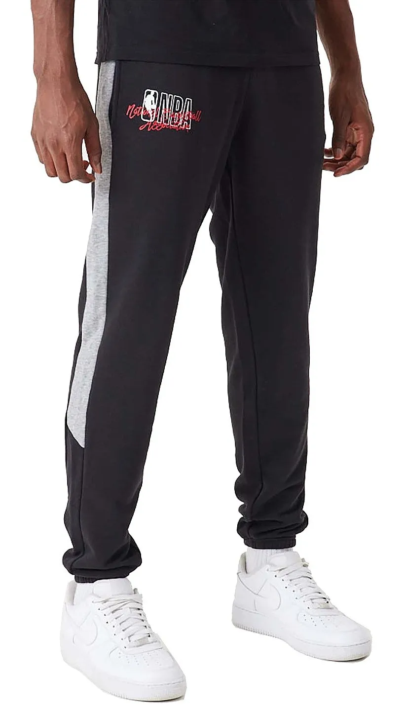 chándal New Era Script Jogger NBA Logo - Black/Heather Grey - men´s