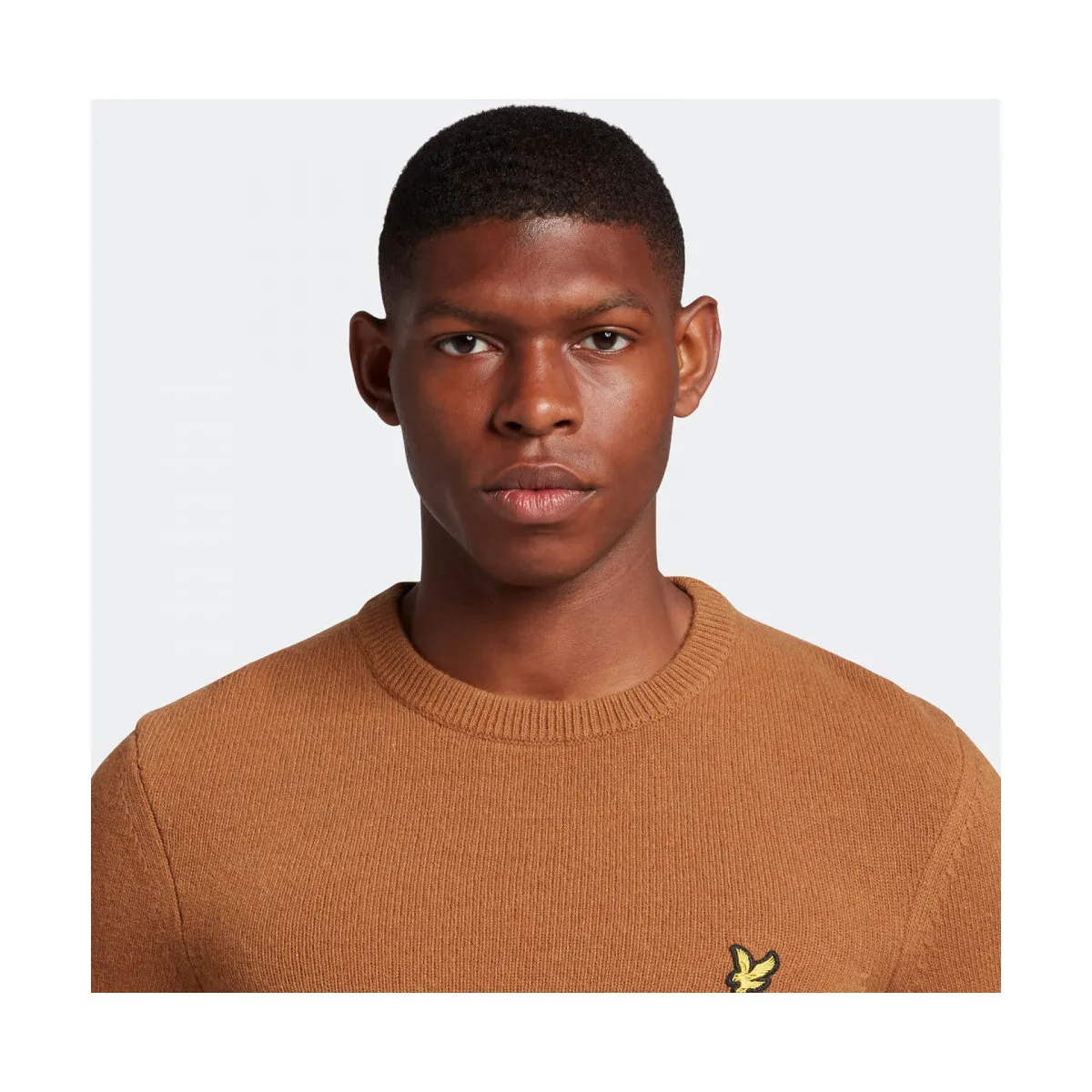 Crew neck lambswool blend jumper