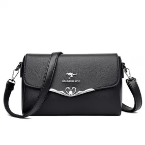 Fashion Kangaroo Swan Love Heart Buckle Leather Ladies Crossbody Messenger Purses Women's Tote Satchel Bags Shoulder Bag
