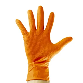 GUANTE NITRILO TEXTURIZADO NARANJA TALLA M
