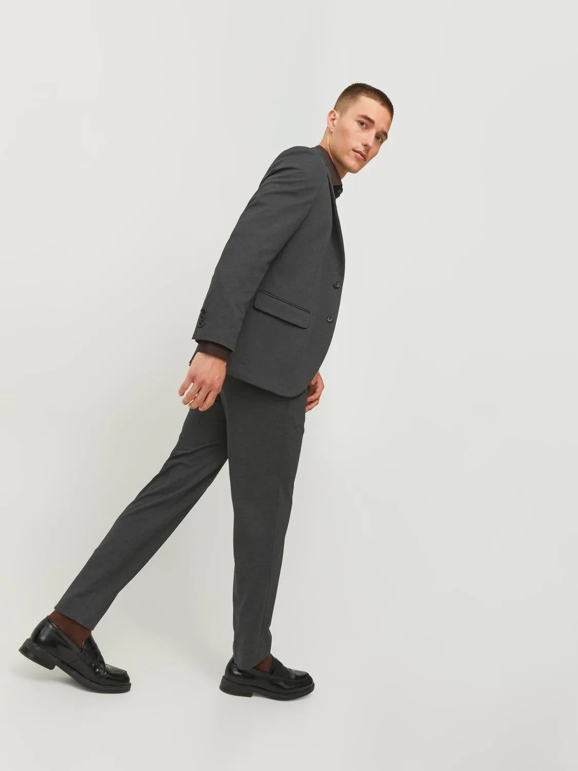 JPRJONES Pantalones de vestir Corte slim | Gris oscuro | Jack & Jones®