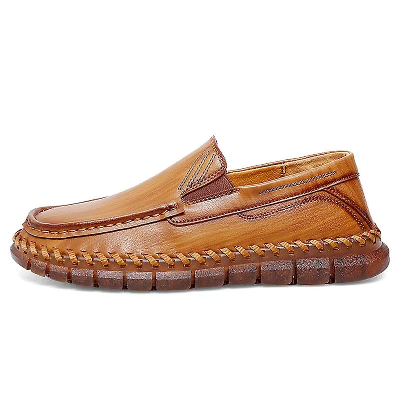 KIDENG Mocasines de Hombre Zapatos de conducción Mocasines hechos a mano Zapatillas planas de cuero 3G90123