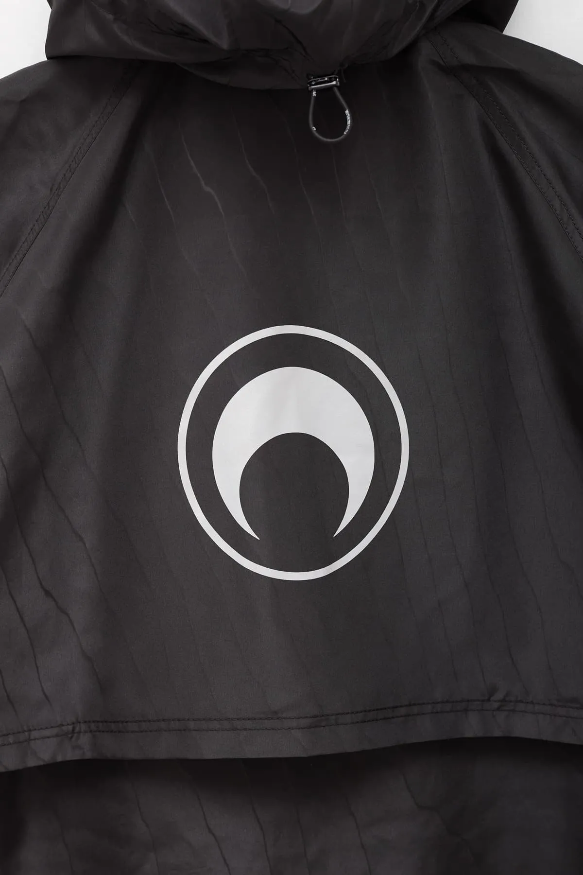 MARINE SERRE BLACK MOIRE WINDBREAKER