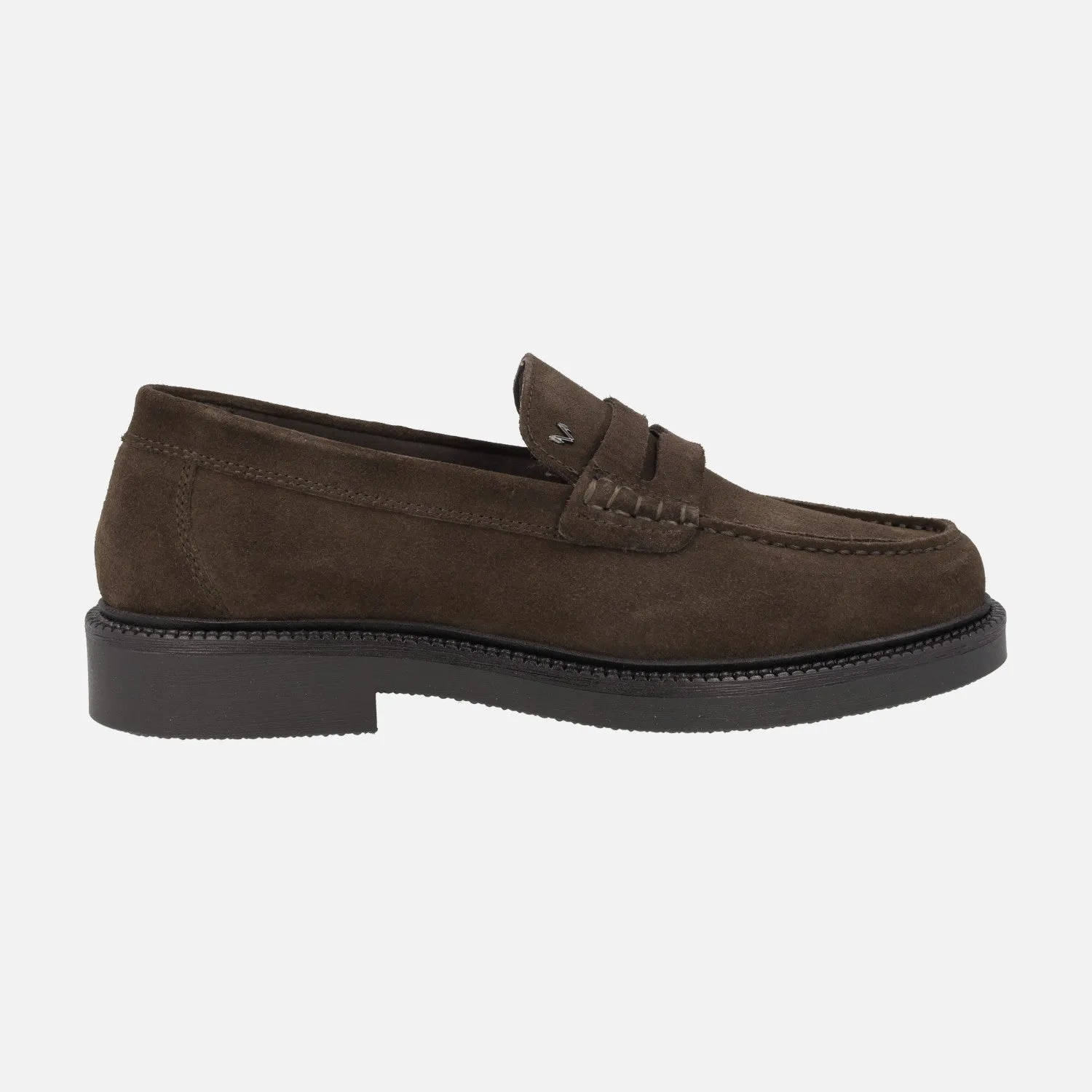 Mocasines de ante marrón con antifaz y piso grueso Royston