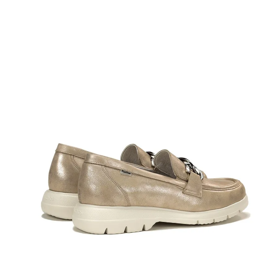 MOCASINES FLUCHOS MUJER PLATINO