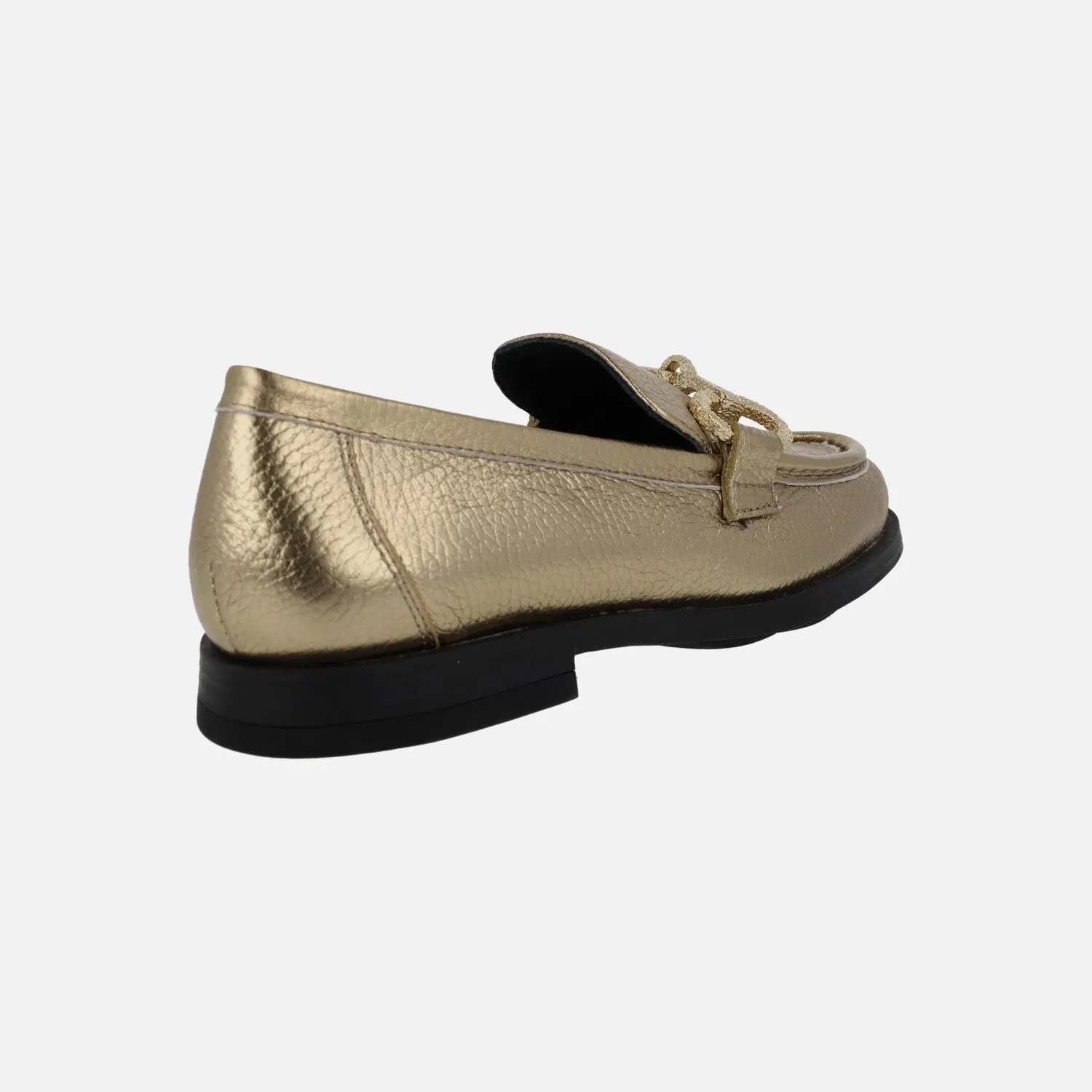 Mocasines para mujer Dallas en piel metalizada
