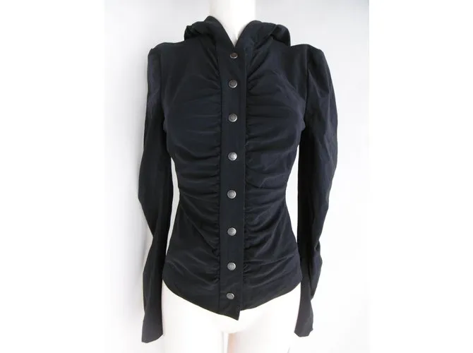 Philosophy Di Alberta Ferretti Chaqueta con capucha fruncida Negro 