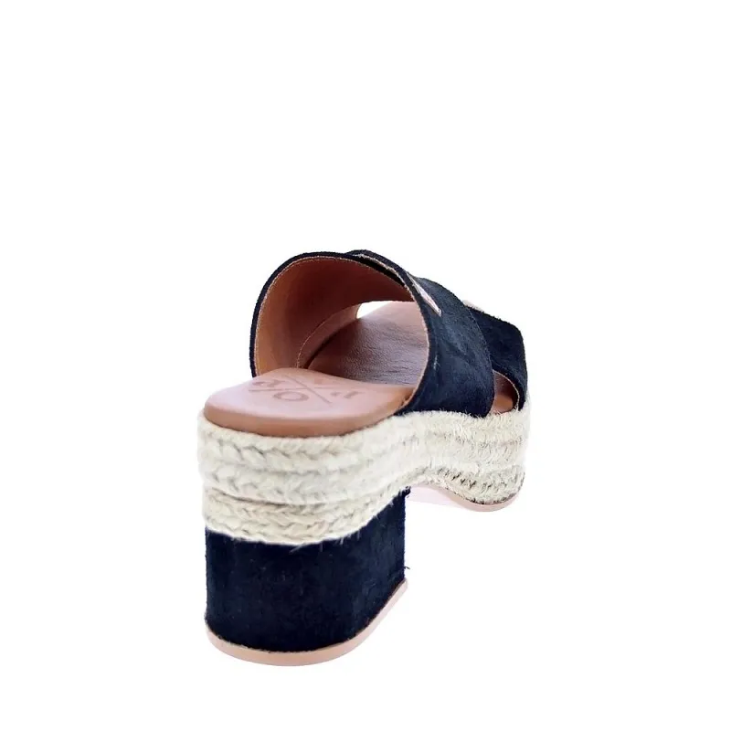 Popa Sandalias Mujer Nilo Serraje Negro