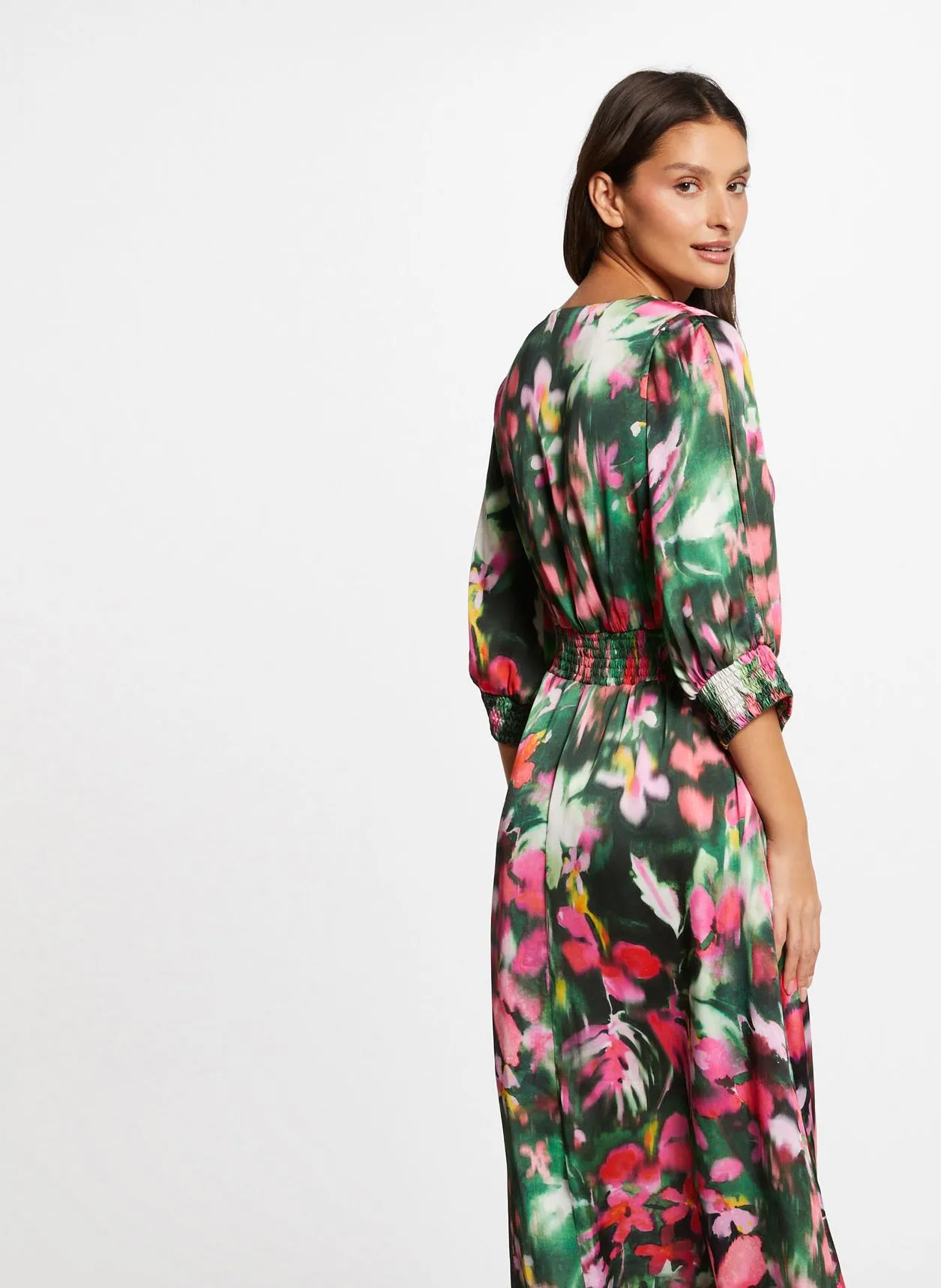 RENO.F - Vestido largo estampado en multicolor