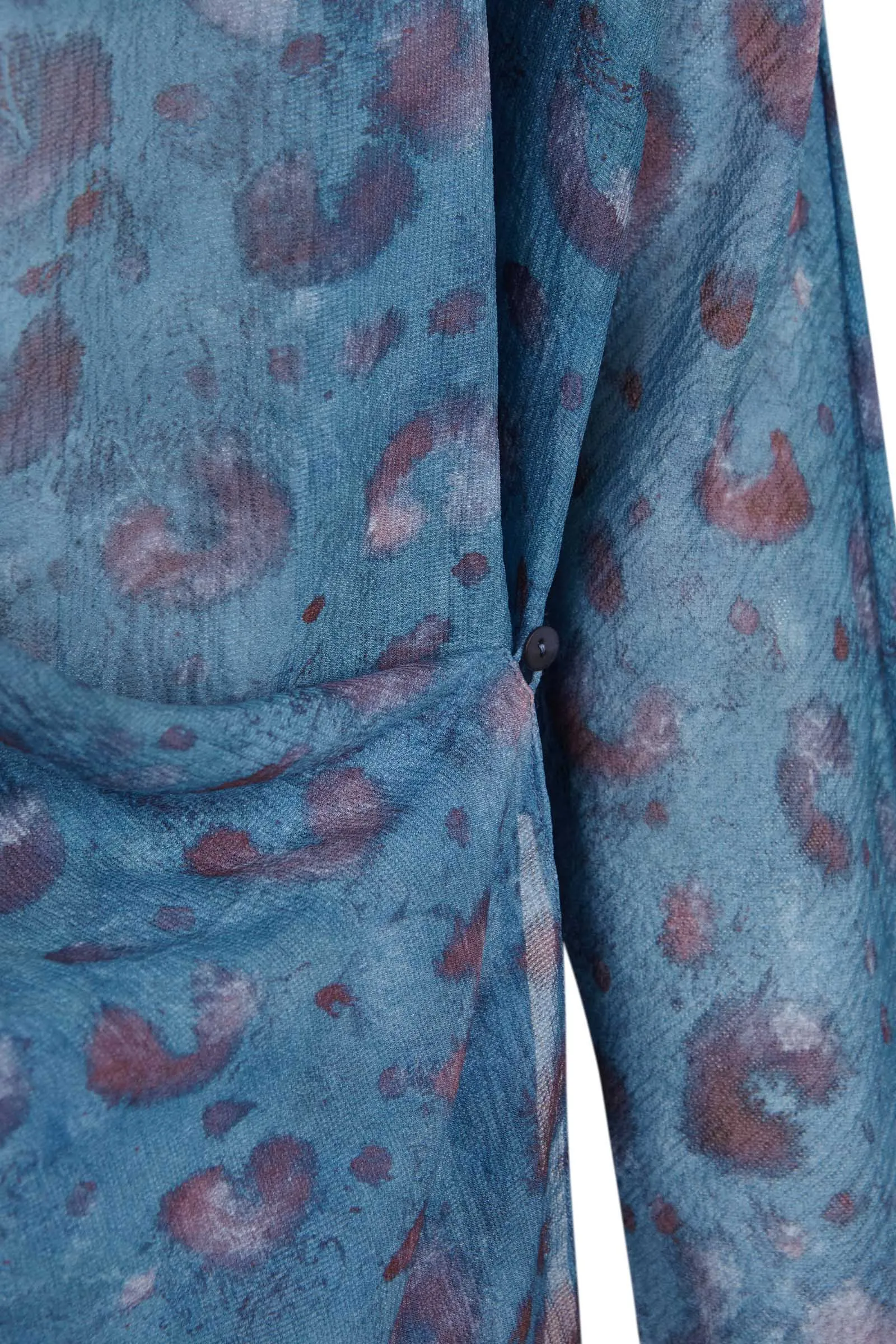 Sophia, island print silk blouse