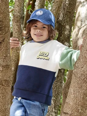 Sudadera con capucha colorblock, niño