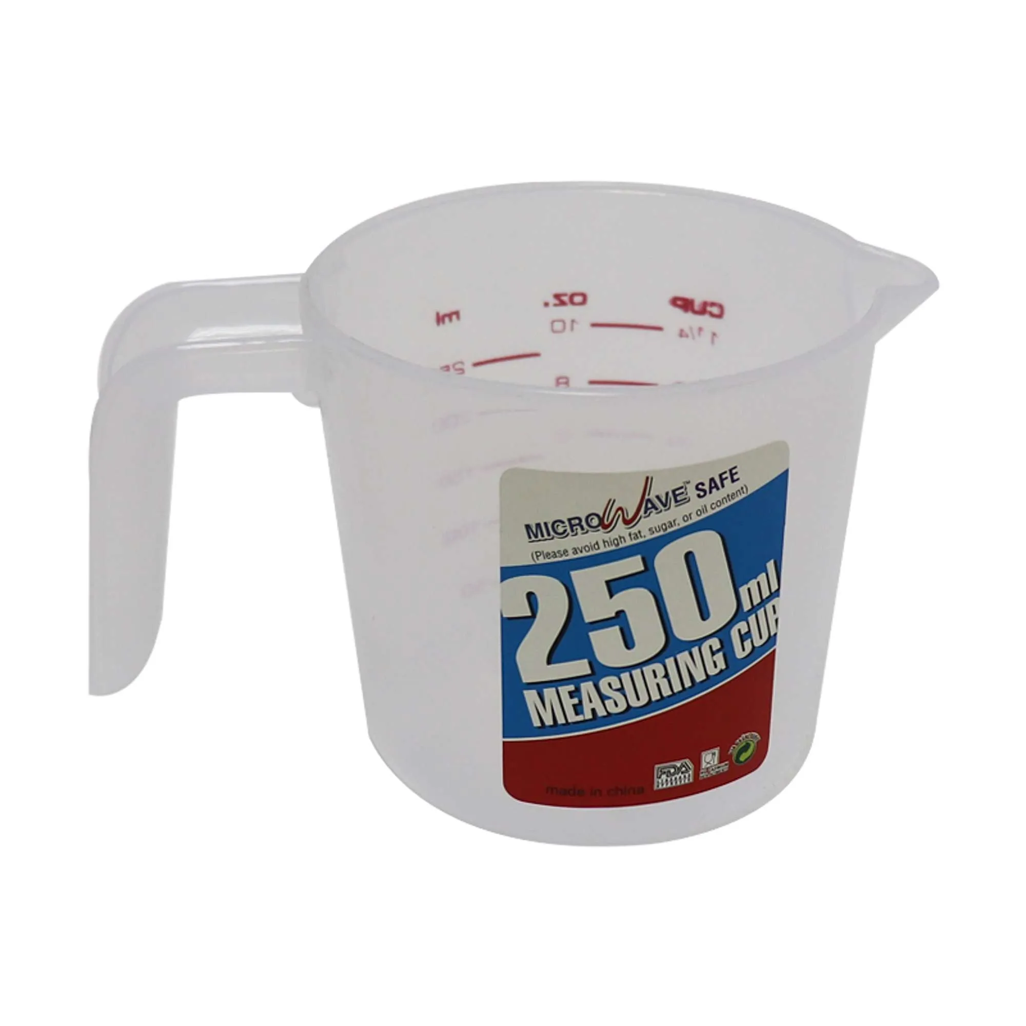 Taza Medidora Apta Microondas 250 Mililitros