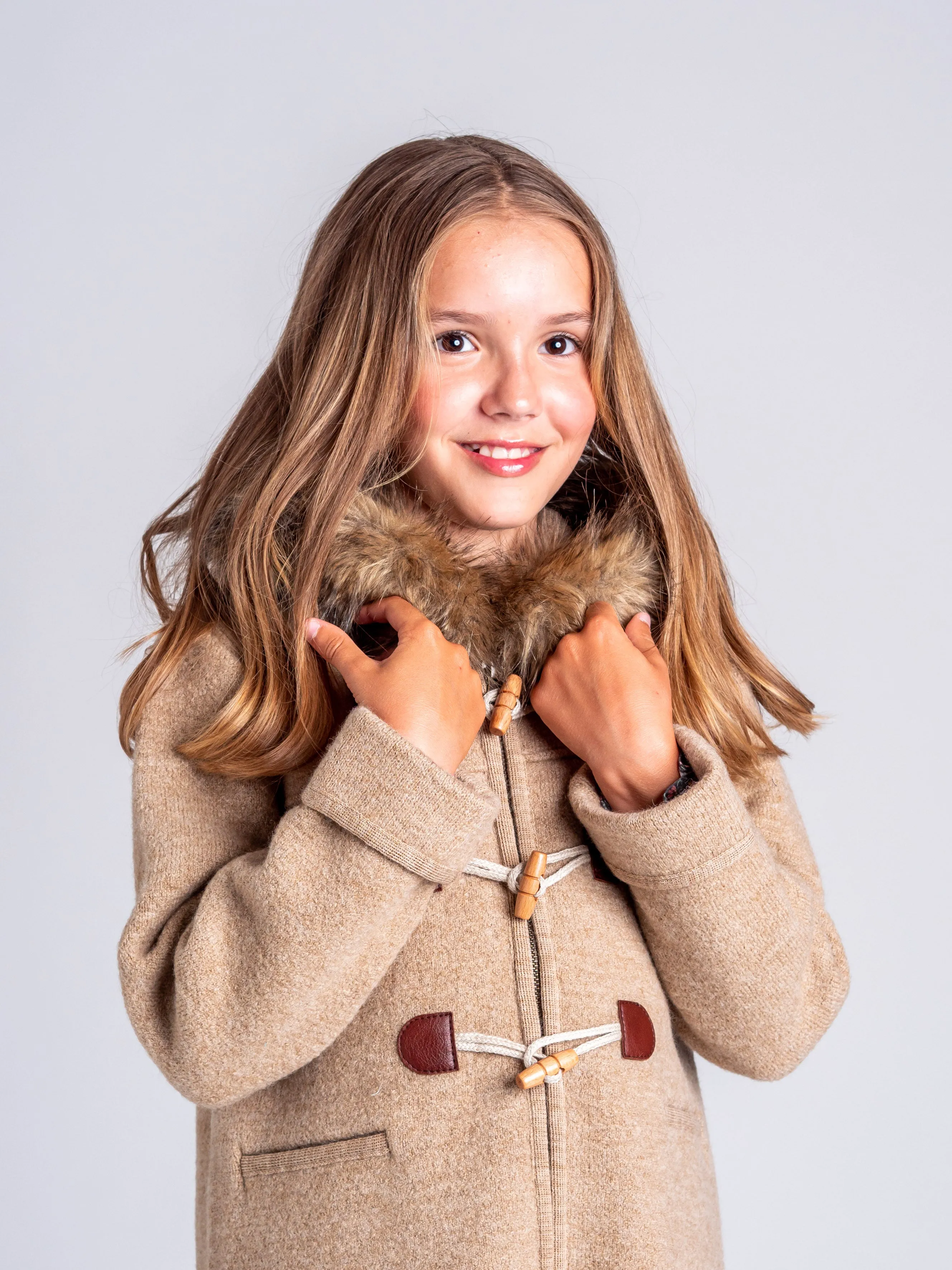 Trenca camel pelo