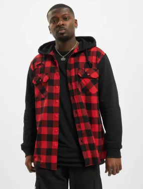 Urban Classics Hooded Checked Flanell Sweat Sleeve