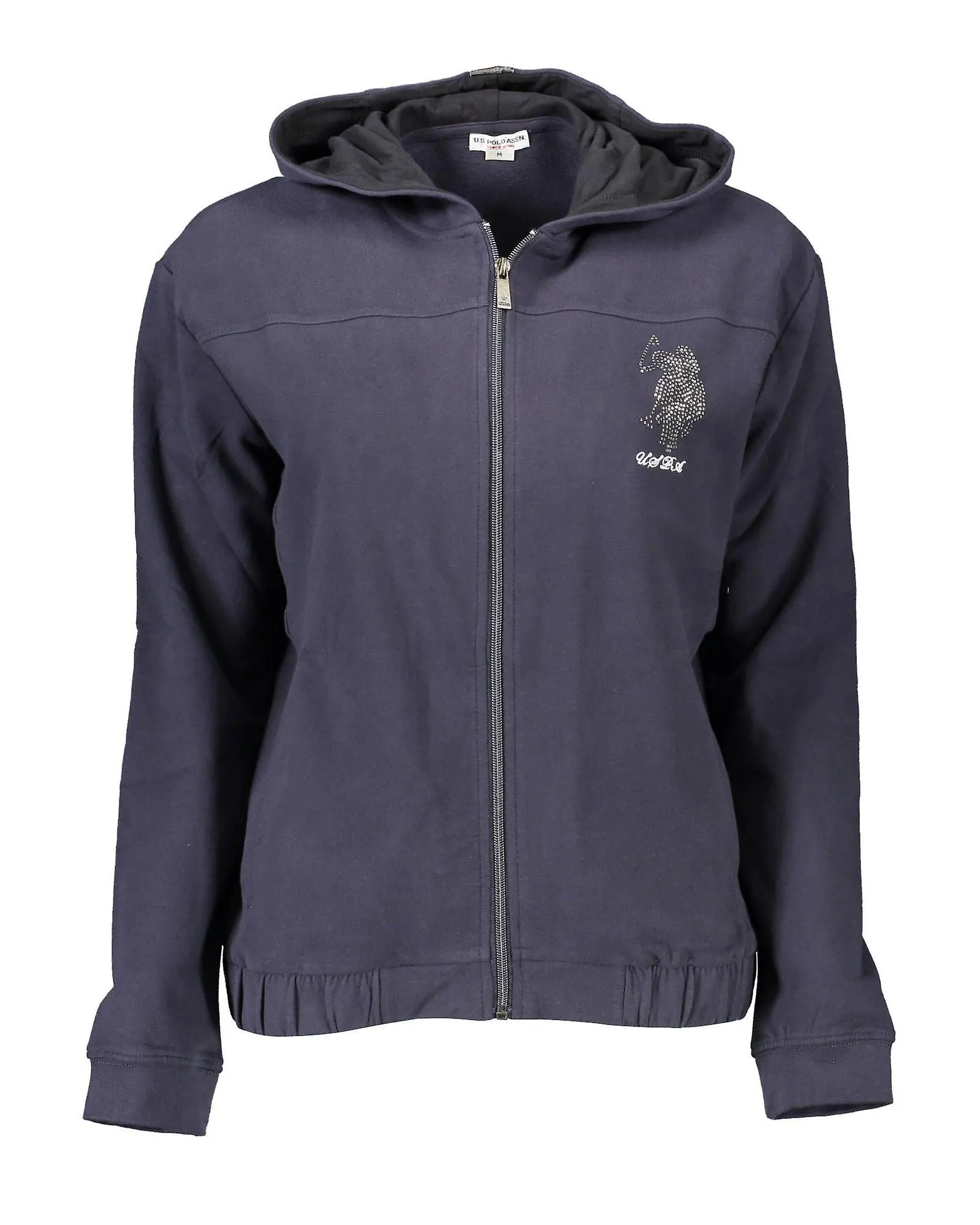 U.S. POLO ASSN. Cotton Sweater with Hood and Zipper