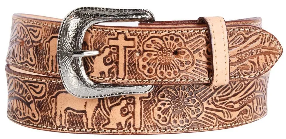 Women Genuine Leather Belt (Removable Buckle) - Cinto de Cuero Cincelado IMP-10838