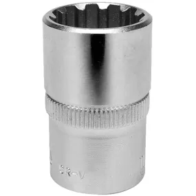 Yato - YT-1472 - Punta de llave de vaso con perfil estriado interno, sistema de sujeción de 1/2 pulgada, 20 mm